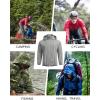 imageCOOFANDY Mens Light Rain Jacket with Hood Packable Waterproof Raincoat Golf Rain Gear Travel Hiking WindbreakerGray