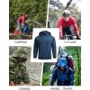imageCOOFANDY Mens Light Rain Jacket with Hood Packable Waterproof Raincoat Golf Rain Gear Travel Hiking WindbreakerNavy Blue