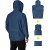 imageCOOFANDY Mens Light Rain Jacket with Hood Packable Waterproof Raincoat Golf Rain Gear Travel Hiking WindbreakerNavy Blue