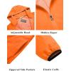 imageCOOFANDY Mens Light Rain Jacket with Hood Packable Waterproof Raincoat Golf Rain Gear Travel Hiking WindbreakerOrange