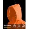 imageCOOFANDY Mens Light Rain Jacket with Hood Packable Waterproof Raincoat Golf Rain Gear Travel Hiking WindbreakerOrange