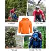 imageCOOFANDY Mens Light Rain Jacket with Hood Packable Waterproof Raincoat Golf Rain Gear Travel Hiking WindbreakerOrange