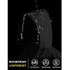 imageCOOFANDY Mens Light Rain Jacket with Hood Packable Waterproof Raincoat Golf Rain Gear Travel Hiking WindbreakerSolid Black