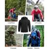 imageCOOFANDY Mens Light Rain Jacket with Hood Packable Waterproof Raincoat Golf Rain Gear Travel Hiking WindbreakerSolid Black