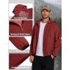 imageCOOFANDY Mens Light Rain Jacket with Hood Packable Waterproof Raincoat Golf Rain Gear Travel Hiking WindbreakerWine Red