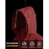 imageCOOFANDY Mens Light Rain Jacket with Hood Packable Waterproof Raincoat Golf Rain Gear Travel Hiking WindbreakerWine Red