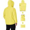 imageCOOFANDY Mens Light Rain Jacket with Hood Packable Waterproof Raincoat Golf Rain Gear Travel Hiking WindbreakerYellow