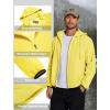 imageCOOFANDY Mens Light Rain Jacket with Hood Packable Waterproof Raincoat Golf Rain Gear Travel Hiking WindbreakerYellow