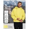 imageCOOFANDY Mens Light Rain Jacket with Hood Packable Waterproof Raincoat Golf Rain Gear Travel Hiking WindbreakerYellow