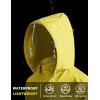 imageCOOFANDY Mens Light Rain Jacket with Hood Packable Waterproof Raincoat Golf Rain Gear Travel Hiking WindbreakerYellow