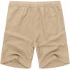 imageCOOFANDY Mens Linen Shorts Casual 9 7 Elastic Waist Drawstring Summer Beach Shorts1 Dark Khaki