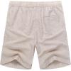 imageCOOFANDY Mens Linen Shorts Casual 9 7 Elastic Waist Drawstring Summer Beach Shorts1 Light Khaki