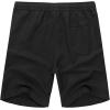 imageCOOFANDY Mens Linen Shorts Casual 9 7 Elastic Waist Drawstring Summer Beach ShortsBlack