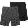 imageCOOFANDY Mens Linen Shorts Casual 9 7 Elastic Waist Drawstring Summer Beach ShortsBlack Dark Grey