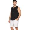 imageCOOFANDY Mens Linen Shorts Casual 9 7 Elastic Waist Drawstring Summer Beach ShortsBlack White