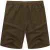 imageCOOFANDY Mens Linen Shorts Casual 9 7 Elastic Waist Drawstring Summer Beach ShortsBrown