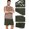 imageCOOFANDY Mens Linen Shorts Casual 9 7 Elastic Waist Drawstring Summer Beach ShortsGreen