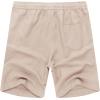 imageCOOFANDY Mens Linen Shorts Casual 9 7 Elastic Waist Drawstring Summer Beach ShortsKhaki