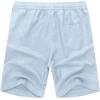 imageCOOFANDY Mens Linen Shorts Casual 9 7 Elastic Waist Drawstring Summer Beach ShortsLight Blue