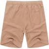 imageCOOFANDY Mens Linen Shorts Casual 9 7 Elastic Waist Drawstring Summer Beach ShortsLight Tan