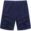 imageCOOFANDY Mens Linen Shorts Casual 9 7 Elastic Waist Drawstring Summer Beach ShortsNavy Blue