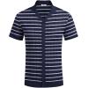 imageCOOFANDY Mens Short Sleeve Knit Shirt Casual Button Down Shirt Vintage Striped Knitted Golf Beach TopsTz377