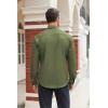 imageCOOFANDY Mens Stretch Dress Shirts Long Sleeve Button Down Shirt Regular Fit Formal Business Wedding ShirtsArmy Green