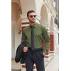 imageCOOFANDY Mens Stretch Dress Shirts Long Sleeve Button Down Shirt Regular Fit Formal Business Wedding ShirtsArmy Green