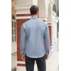 imageCOOFANDY Mens Stretch Dress Shirts Long Sleeve Button Down Shirt Regular Fit Formal Business Wedding ShirtsBlue Pattern