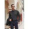 imageCOOFANDY Mens Stretch Dress Shirts Long Sleeve Button Down Shirt Regular Fit Formal Business Wedding ShirtsDark Grey