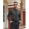 imageCOOFANDY Mens Stretch Dress Shirts Long Sleeve Button Down Shirt Regular Fit Formal Business Wedding ShirtsDark Grey