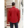 imageCOOFANDY Mens Stretch Dress Shirts Long Sleeve Button Down Shirt Regular Fit Formal Business Wedding ShirtsDeep Red