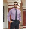 imageCOOFANDY Mens Stretch Dress Shirts Long Sleeve Button Down Shirt Regular Fit Formal Business Wedding ShirtsLavender