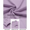 imageCOOFANDY Mens Stretch Dress Shirts Long Sleeve Button Down Shirt Regular Fit Formal Business Wedding ShirtsLavender