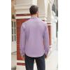 imageCOOFANDY Mens Stretch Dress Shirts Long Sleeve Button Down Shirt Regular Fit Formal Business Wedding ShirtsLavender