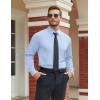 imageCOOFANDY Mens Stretch Dress Shirts Long Sleeve Button Down Shirt Regular Fit Formal Business Wedding ShirtsLight Blue