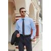 imageCOOFANDY Mens Stretch Dress Shirts Long Sleeve Button Down Shirt Regular Fit Formal Business Wedding ShirtsLight Blue