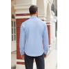 imageCOOFANDY Mens Stretch Dress Shirts Long Sleeve Button Down Shirt Regular Fit Formal Business Wedding ShirtsLight Blue