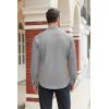imageCOOFANDY Mens Stretch Dress Shirts Long Sleeve Button Down Shirt Regular Fit Formal Business Wedding ShirtsLight Grey