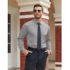 imageCOOFANDY Mens Stretch Dress Shirts Long Sleeve Button Down Shirt Regular Fit Formal Business Wedding ShirtsLight Grey