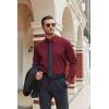 imageCOOFANDY Mens Stretch Dress Shirts Long Sleeve Button Down Shirt Regular Fit Formal Business Wedding ShirtsMaroon