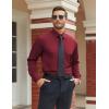imageCOOFANDY Mens Stretch Dress Shirts Long Sleeve Button Down Shirt Regular Fit Formal Business Wedding ShirtsMaroon