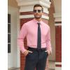 imageCOOFANDY Mens Stretch Dress Shirts Long Sleeve Button Down Shirt Regular Fit Formal Business Wedding ShirtsPink