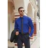 imageCOOFANDY Mens Stretch Dress Shirts Long Sleeve Button Down Shirt Regular Fit Formal Business Wedding ShirtsRoyal Azure Blue