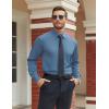 imageCOOFANDY Mens Stretch Dress Shirts Long Sleeve Button Down Shirt Regular Fit Formal Business Wedding ShirtsSteel Blue