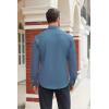 imageCOOFANDY Mens Stretch Dress Shirts Long Sleeve Button Down Shirt Regular Fit Formal Business Wedding ShirtsSteel Blue