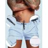 imageCOOFANDY Mens Swim Trunk Quick Dry Swimwear Mesh Lining Bathing Suit Swimsuit Board Beach Sport ShortBlue White Stripe