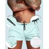 imageCOOFANDY Mens Swim Trunk Quick Dry Swimwear Mesh Lining Bathing Suit Swimsuit Board Beach Sport ShortGreen White Stripe
