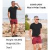 imageCOOFANDY Mens Swim Trunk Quick Dry Swimwear Mesh Lining Bathing Suit Swimsuit Board Beach Sport ShortRed and Black