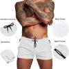 imageCOOFANDY Mens Swim Trunk Quick Dry Swimwear Mesh Lining Bathing Suit Swimsuit Board Beach Sport ShortWhite